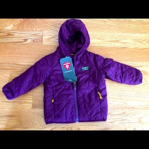 NWT 6-12 month LLBean purple reversible jacket
